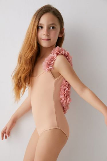 Kids After Party Nude & Dusty Pink One Piece - Girls One Piece