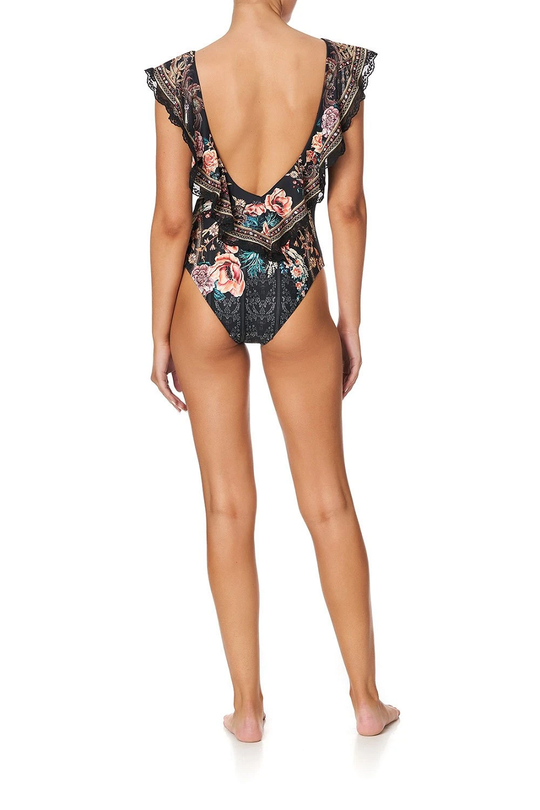 Load image into Gallery viewer, Deep V Frill One Piece Belle Of The Baroque
