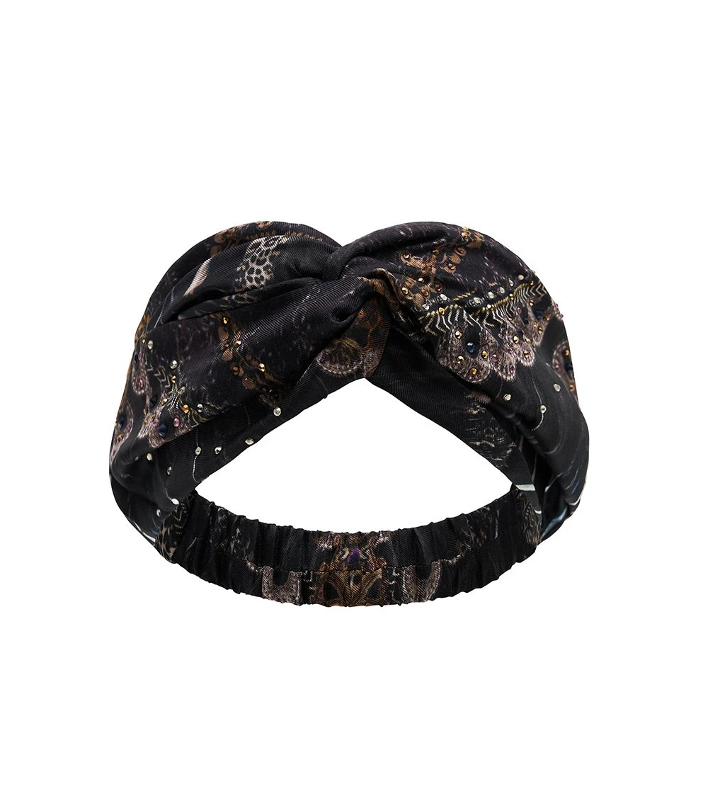 Load image into Gallery viewer, Embellished Headband in Black Print 
