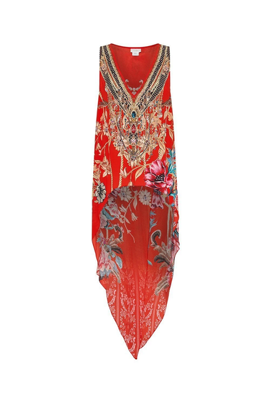 Ladies Silk Top in Floral Print