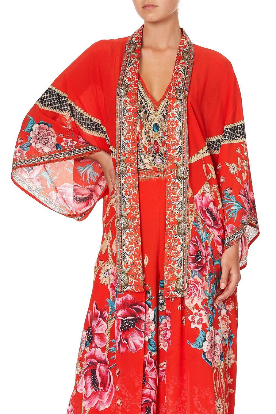 Load image into Gallery viewer, Kimono Robe In Red
