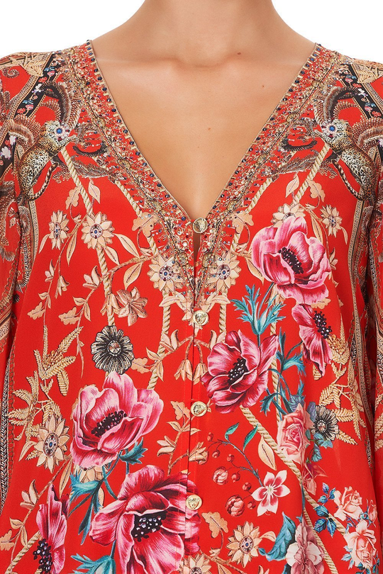 Embellished Silk Blouse for Women