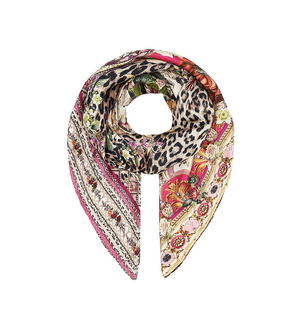 Load image into Gallery viewer, Large Square Scarf in Floral Print

