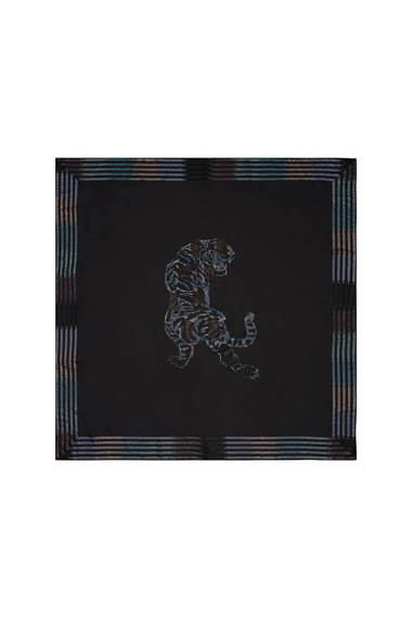 Large Square Scarf with Tigress Print