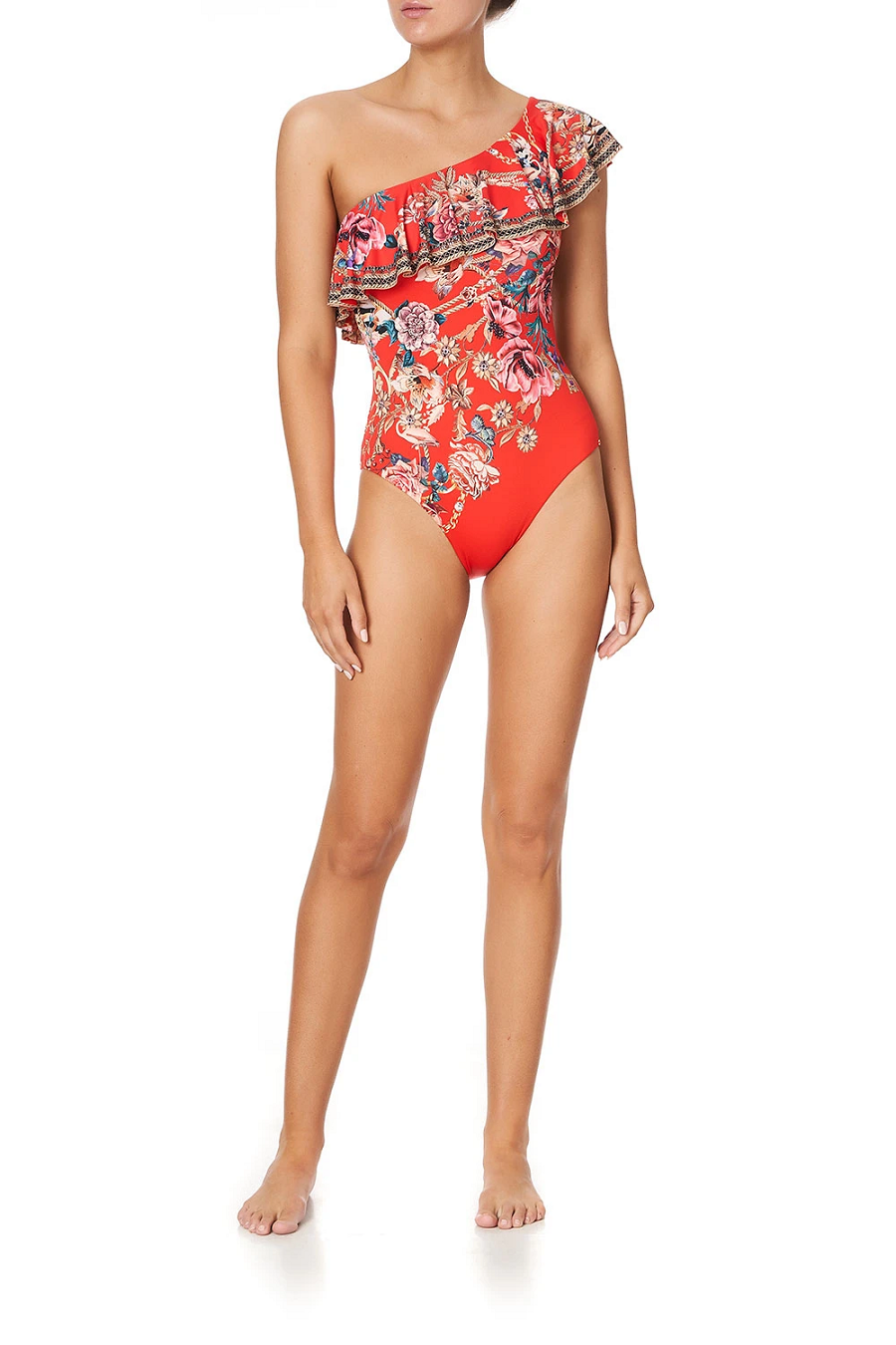 Load image into Gallery viewer, Red Swimsuit One Piece
