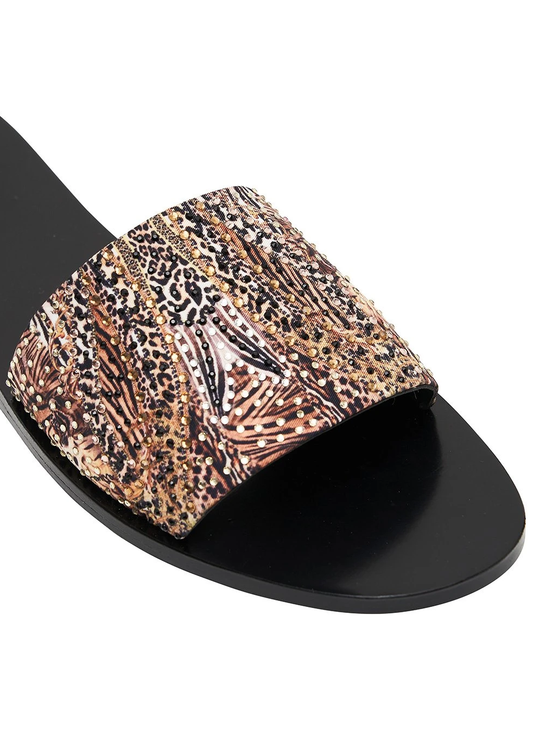 Comfortable Summer Sandals With Animal Print