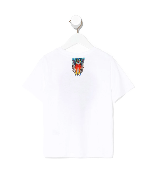 White Printed T Shirt in Cotton