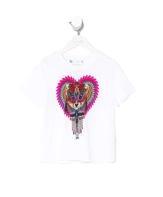 Kids White Short Sleeve T Shirt 