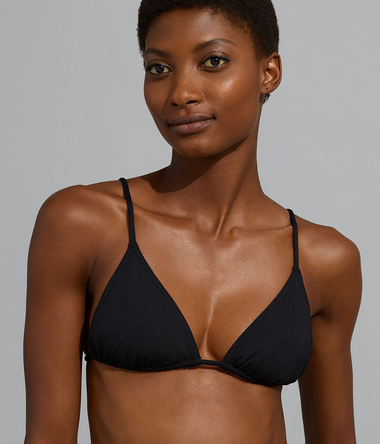Mouna Petit Triangle Top Noir - Bikini Top