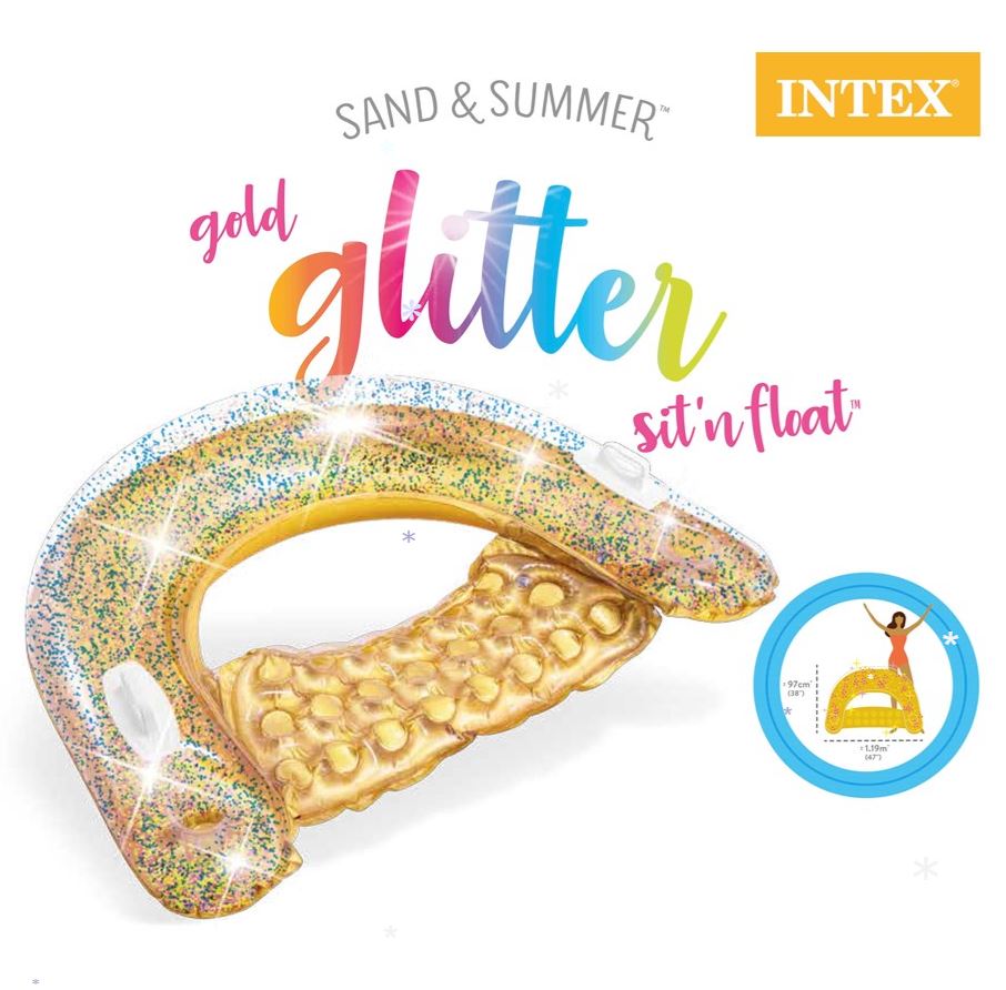 Glitter Sit & Float Gold