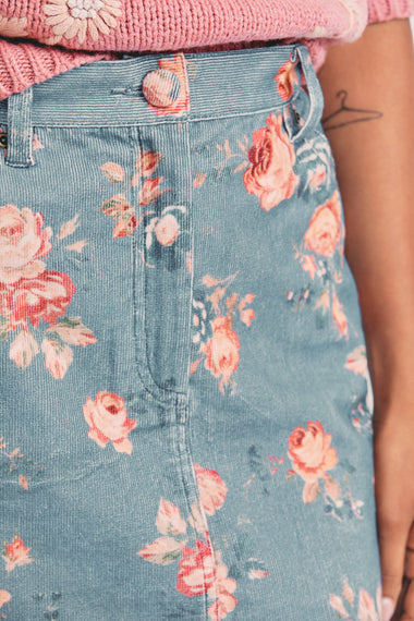 Hollywood Skirt Faded Denim - Skirt