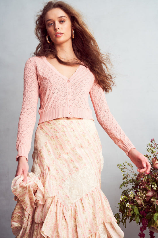 Load image into Gallery viewer, Pink Knit Cardigan
