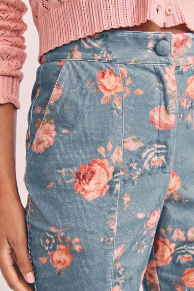 Meyerson Flared Pant Faded Denim - Bottoms