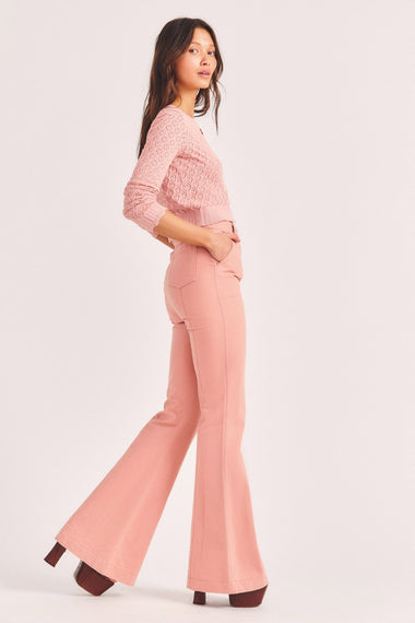 Meyerson Flared Pant Tuscany Pink - Bottoms