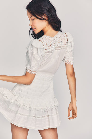 White Smock Mini Dress