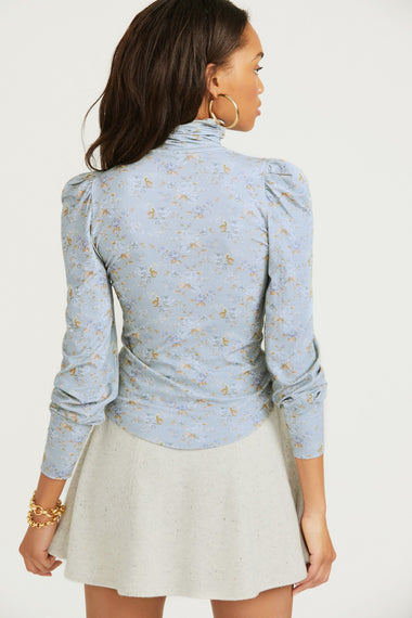 Vienna Turtleneck Sky Gray - Top