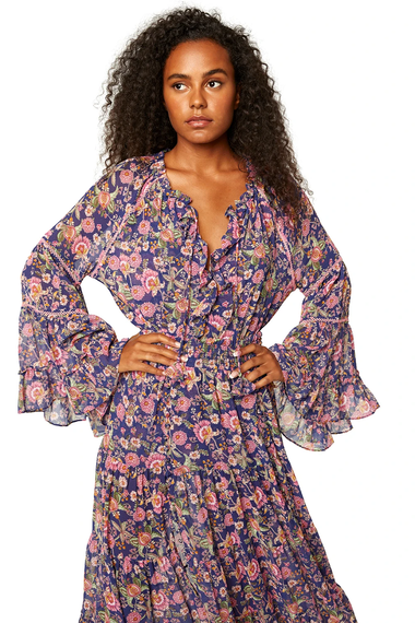 Alberta Top Falaise Floral Navy - Top