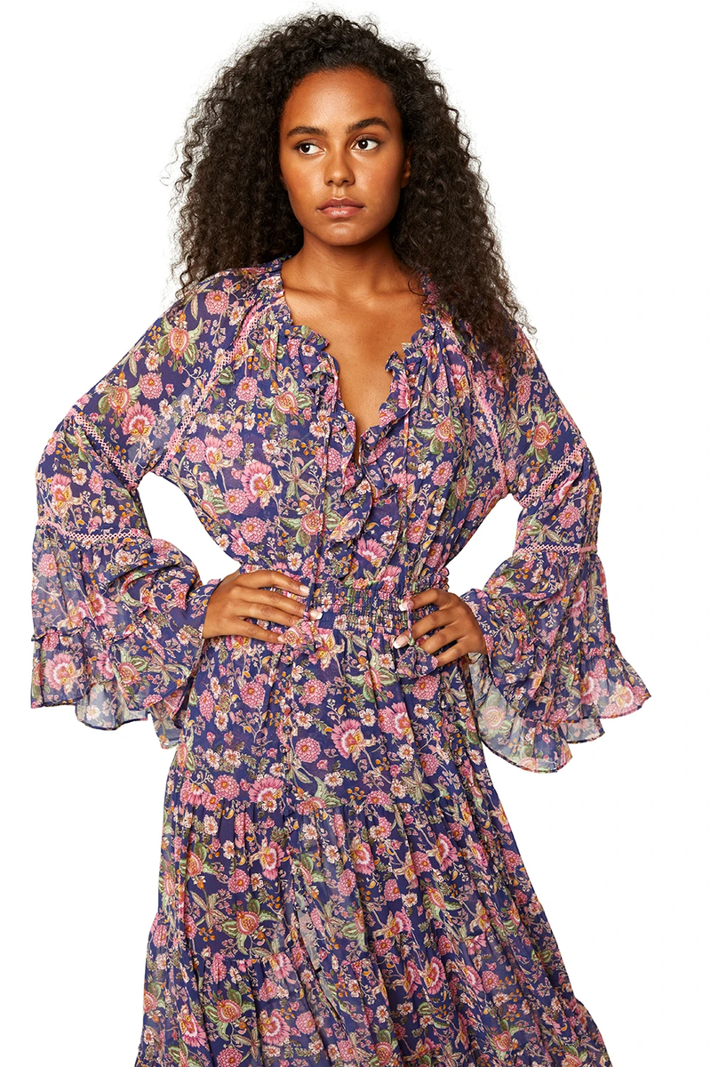 Alberta Top Falaise Floral Navy