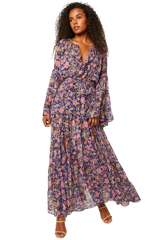 Load image into Gallery viewer, Martina Skirt Falaise Floral Navy
