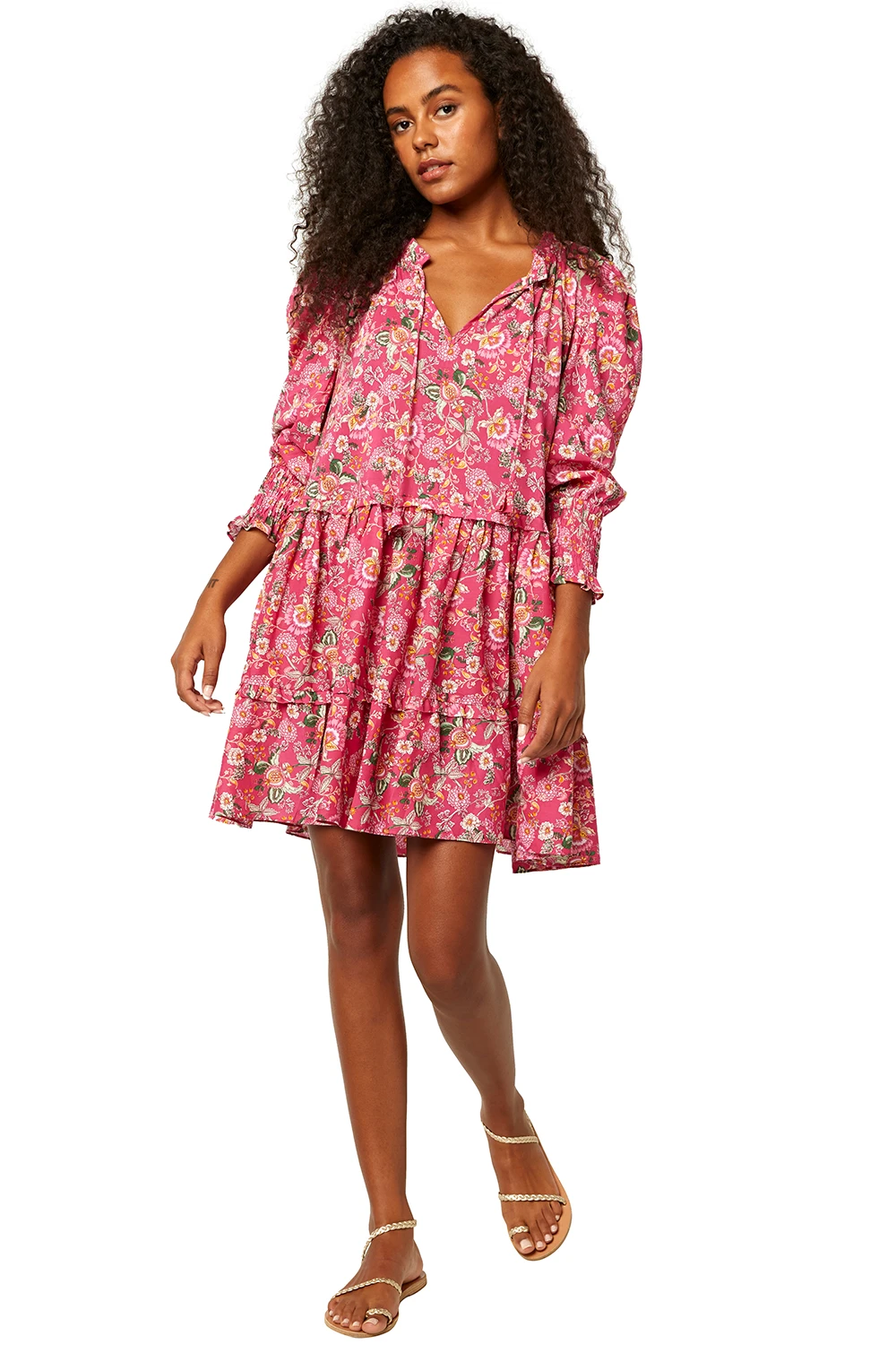 Load image into Gallery viewer, Maya Dress Pink Falaise Floral - Dress
