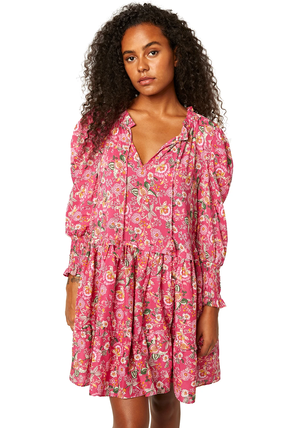 Load image into Gallery viewer, Maya Dress Pink Falaise Floral - Dress
