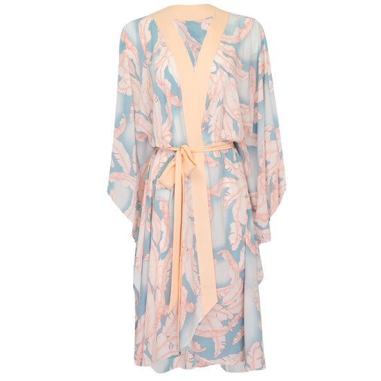 Lazur Willow Long Kimono Wings In Peach
