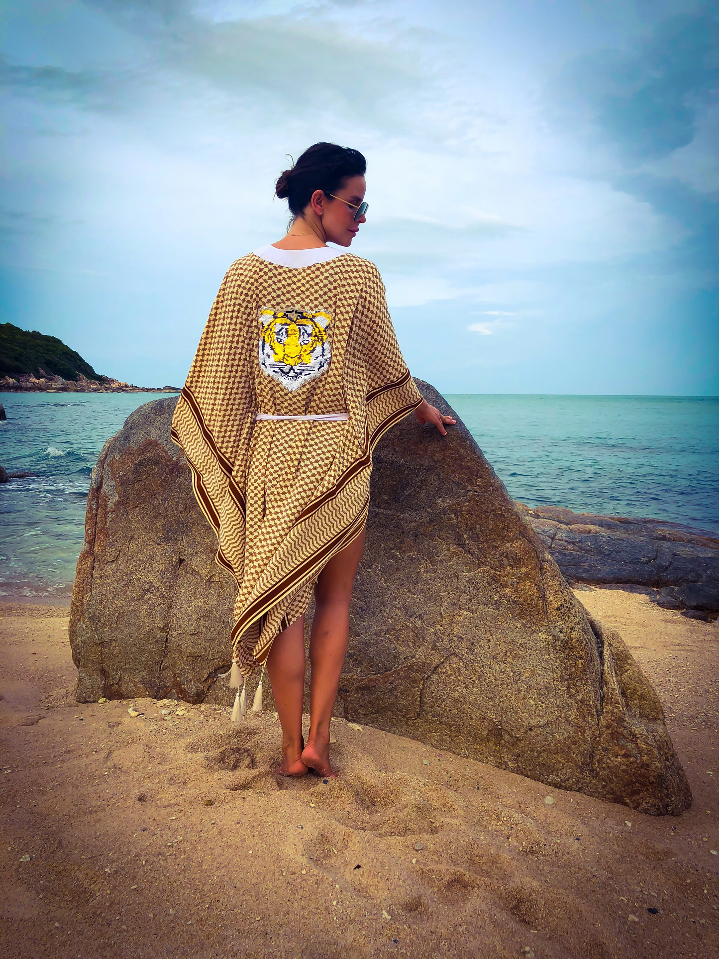Load image into Gallery viewer, Kimono Beach Cover Up - Kaftan
