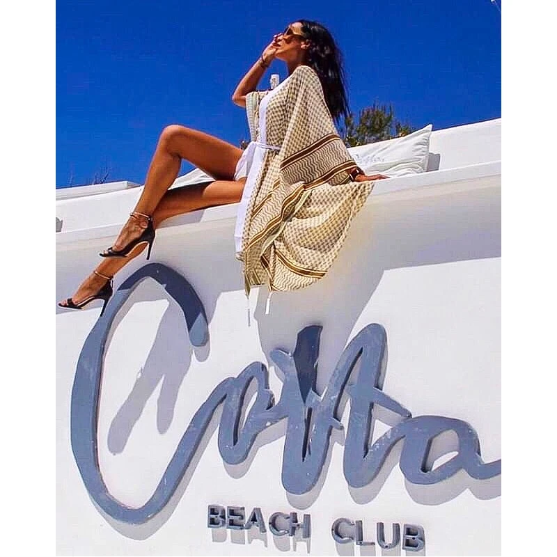 Load image into Gallery viewer, Kimono Beach Cover Up - Kaftan
