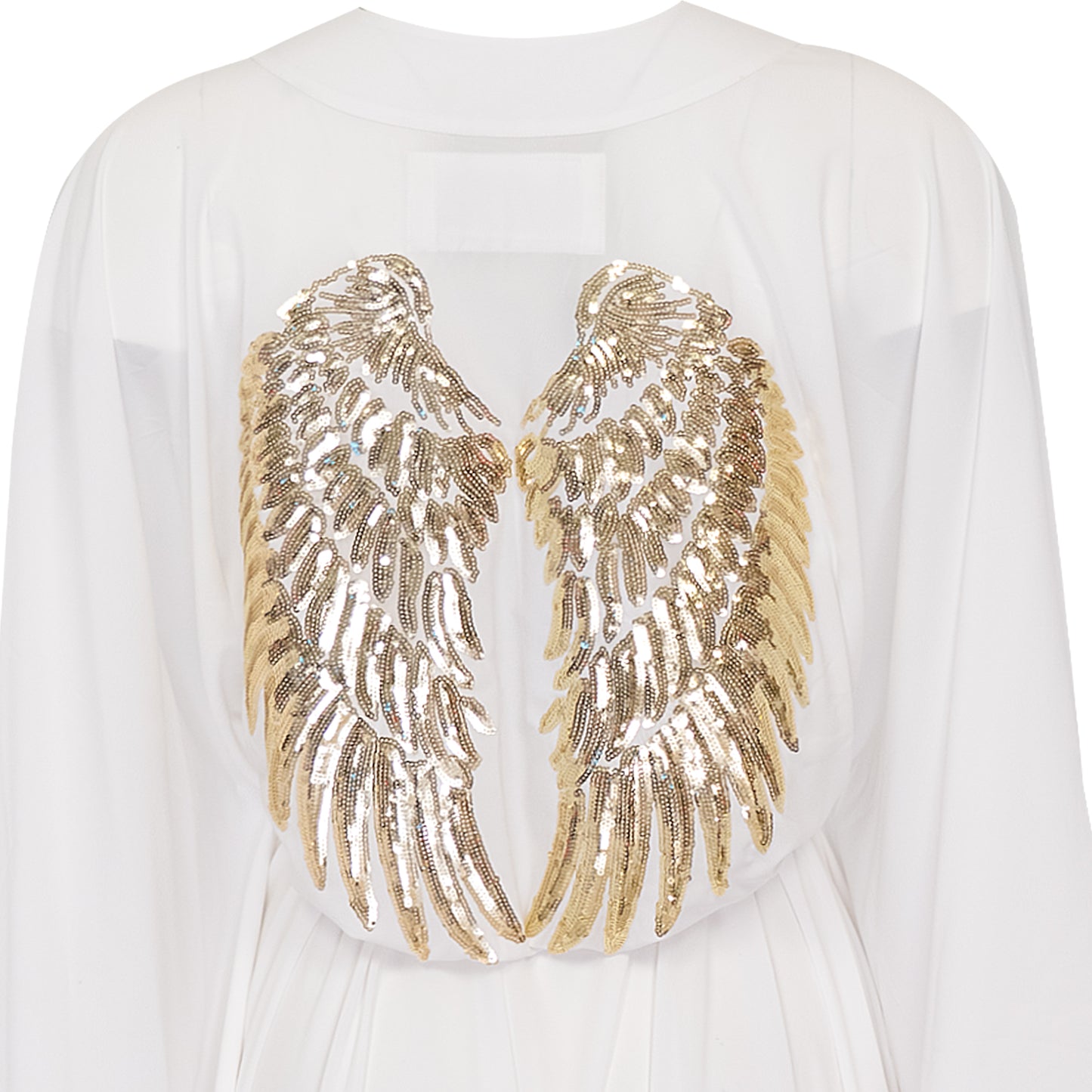 Load image into Gallery viewer, White Kimono with Angel Wings Long - Kimono
