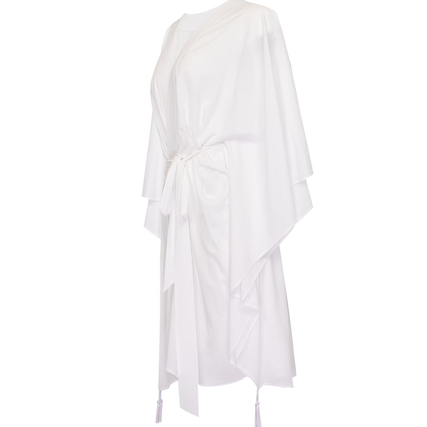 Load image into Gallery viewer, White Kimono with Angel Wings Long - Kimono
