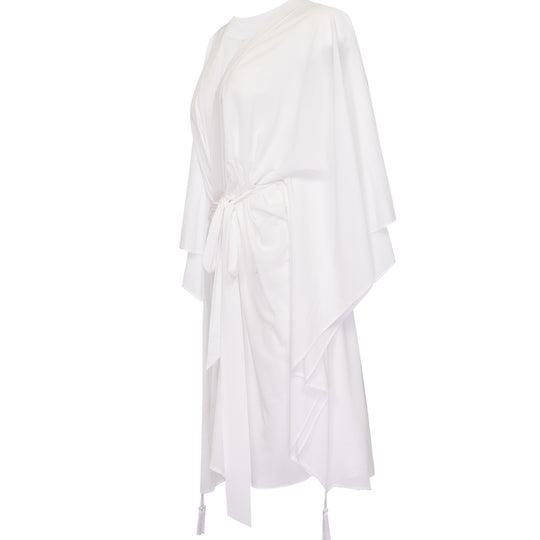 Load image into Gallery viewer, White Kimono with Angel Wings Long
