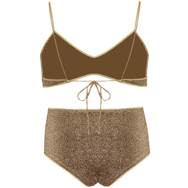 Lumiere Triangle Top & High Waisted Pant Sand - Bikini