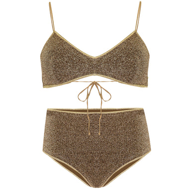 Lumiere Triangle Top & High Waisted Pant Sand - Bikini