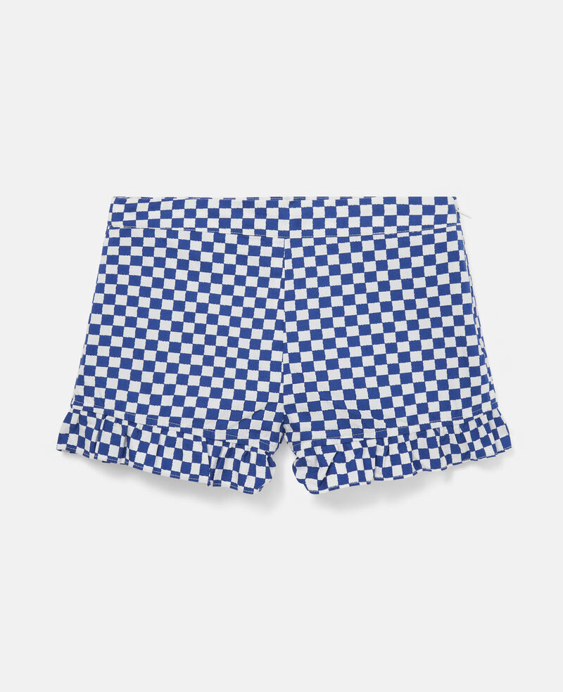 Girls Gingham Shorts in Blue/White | Checkered Shorts for Kids Girls Gingham Shorts in Blue/White | Checkered Shorts for Kids