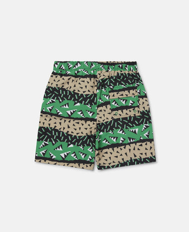 Boy Short Swim Bottoms with Back Patch Pocket