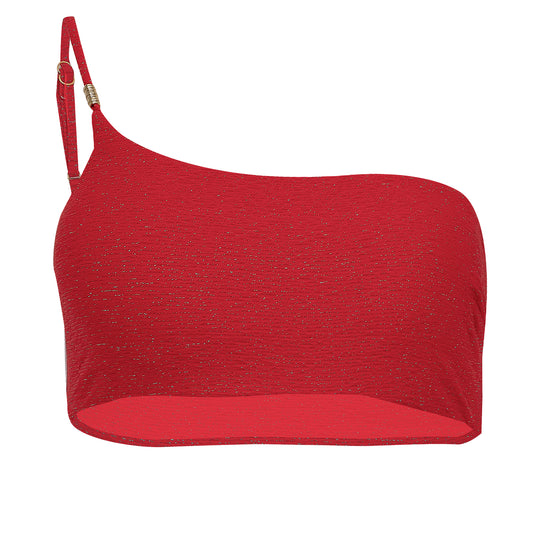 Load image into Gallery viewer, Twilight One Shoulder Top Chilli red
