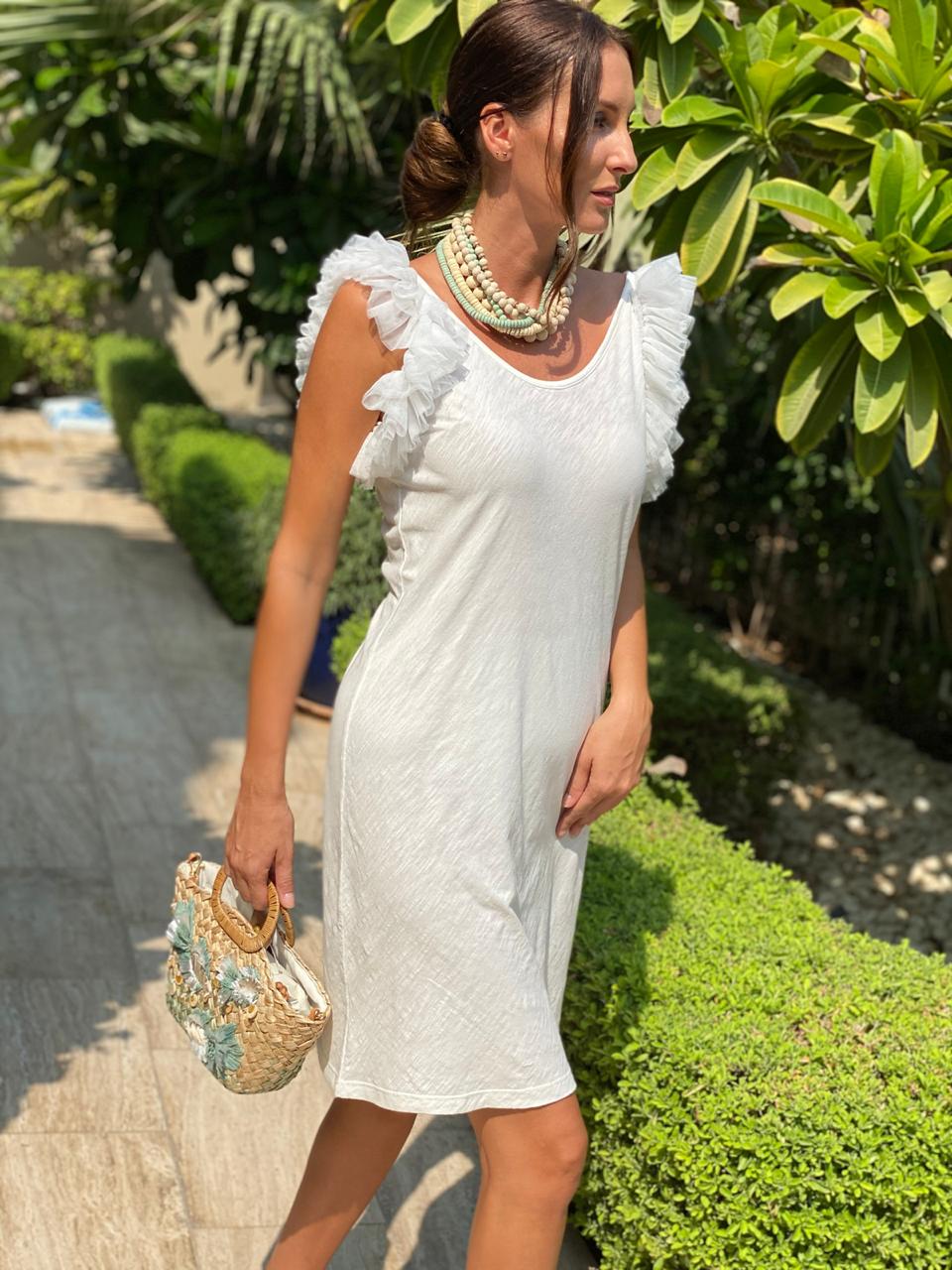 Biarritz Short Tule Dress Tie Dye White