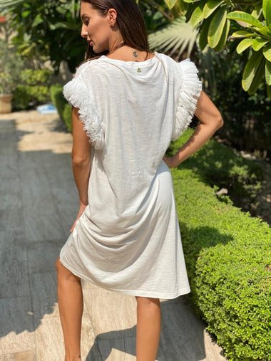 Forte Di Mama Tule Dress White - ONE SIZE - Dress