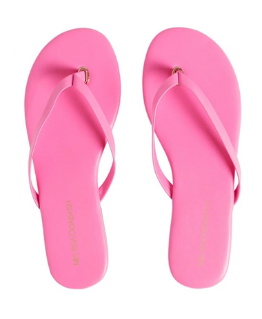 Hot Pink Women's Leather Flip Flop by Melissa Odabash