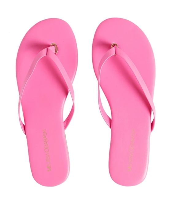 Hot Pink Women's Leather Flip Flop by Melissa Odabash