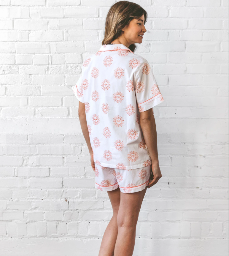 Sunrise Short Sleep Set Peach Cloud