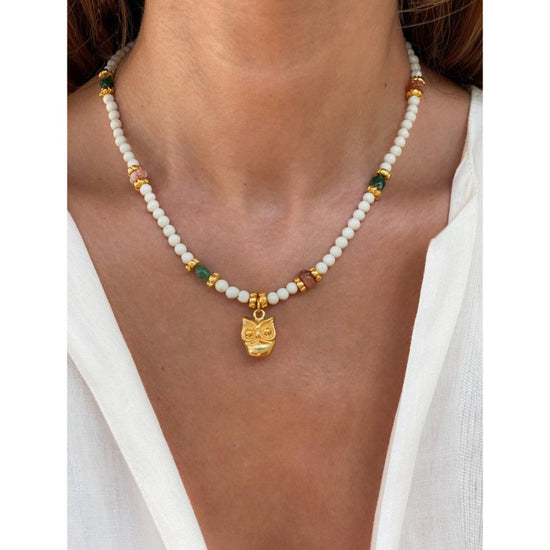 Load image into Gallery viewer, Beau Multi Owl Necklace
