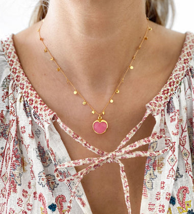 Cora Pink Necklace - Necklace