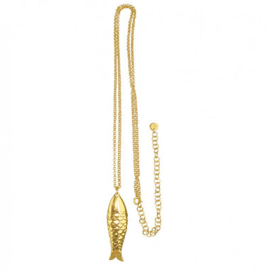 Gioia Gold Fish Necklace - Necklace