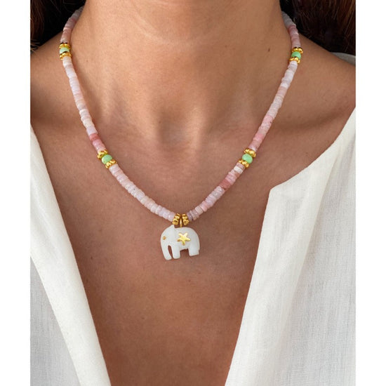 Load image into Gallery viewer, Hathi Pink Necklace
