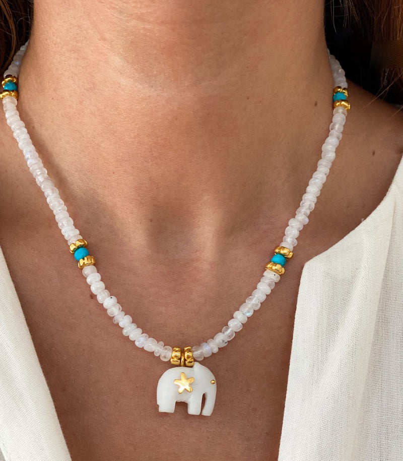 Hathi White Necklace