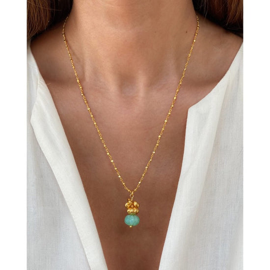 Load image into Gallery viewer, Sara Lashay Gold Opal Necklace

