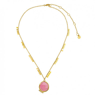 Close-up of the Maggi Necklace Pink pendant