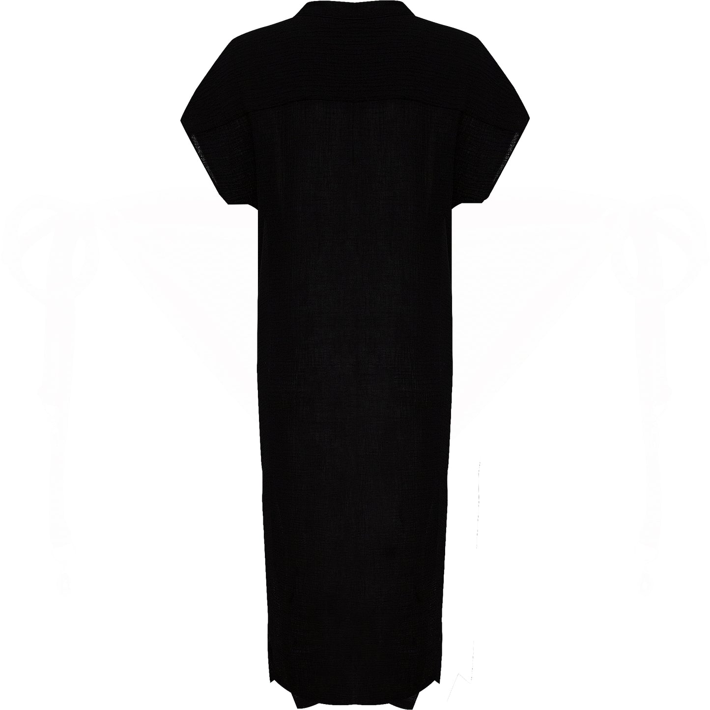 Load image into Gallery viewer, Black Double Cloth Coverup - Cover Up
