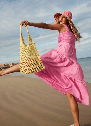 Carried Away Plaited Rope Tote Celery - Bag